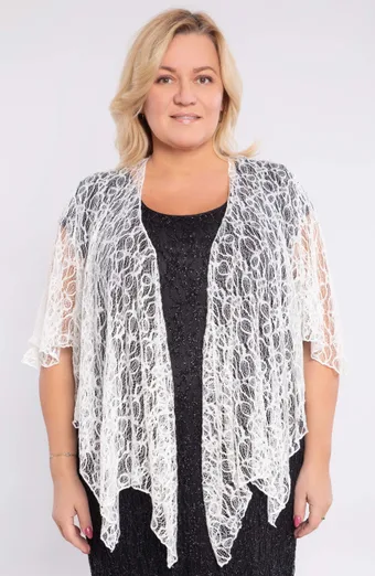 Biele trblietavé bolero