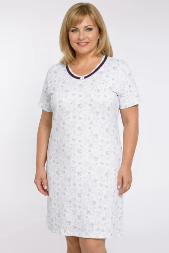 Biela kvetinová nočná košeľa