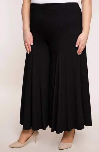 Čierne pletené culottes