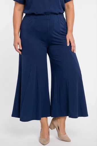 Modré pletené culottes
