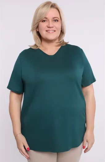 Pletená blúzka tmavozelenej farby