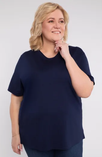 Námornícka modrá pletená blúzka