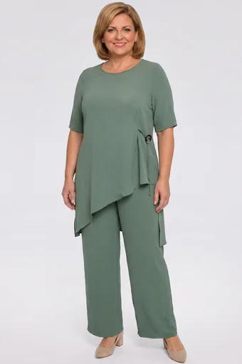 Khaki komplet s tunikou