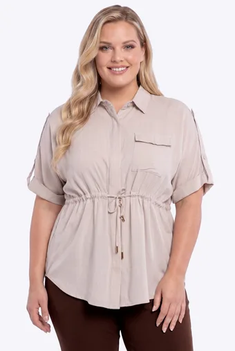 kópia z kópia z kópia z kópia z Khaki top s ramienkami