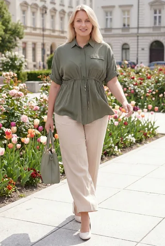kópia z kópia z kópia z kópia z kópia z Khaki top s ramienkami
