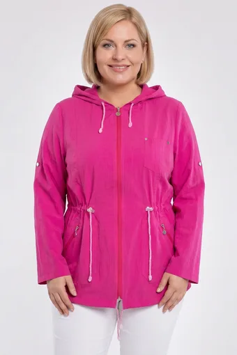 Tenká bunda fuchsiovej farby