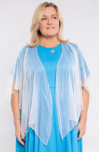 Béžové bolero so zlatými ozdobami