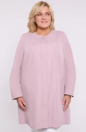 Elegantný ružový kabát