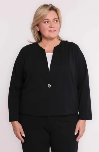 Elegantná čierna bunda