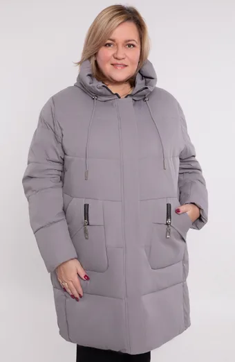 Svetlošedá zimná bunda