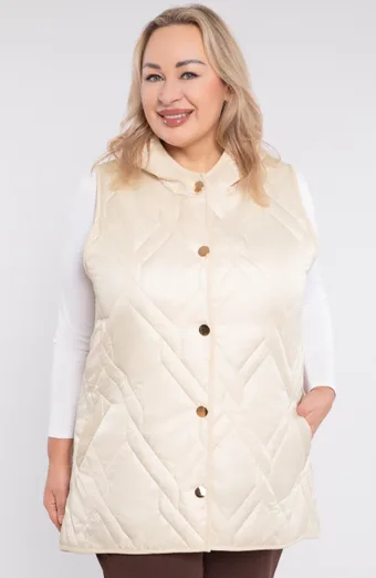 Béžová prešívaná vesta