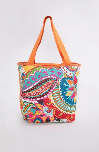 Taška s oranžovým vzorom