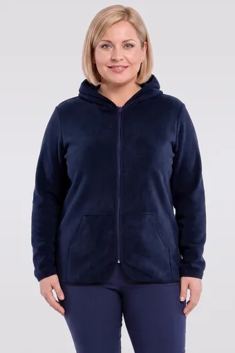 Jednoduchá tmavomodrá fleecová mikina