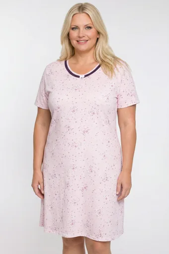 Ružová kvetinová nočná košeľa